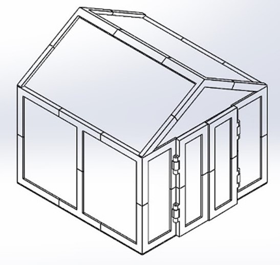 Figura 3. Vista segmentada de la estructura del invernadero