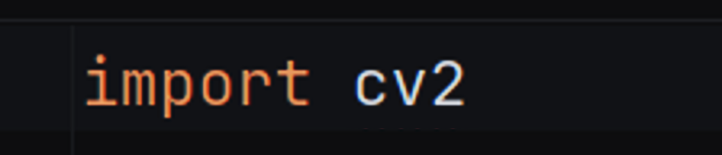 Figura 3. Importación de librería OpenCV