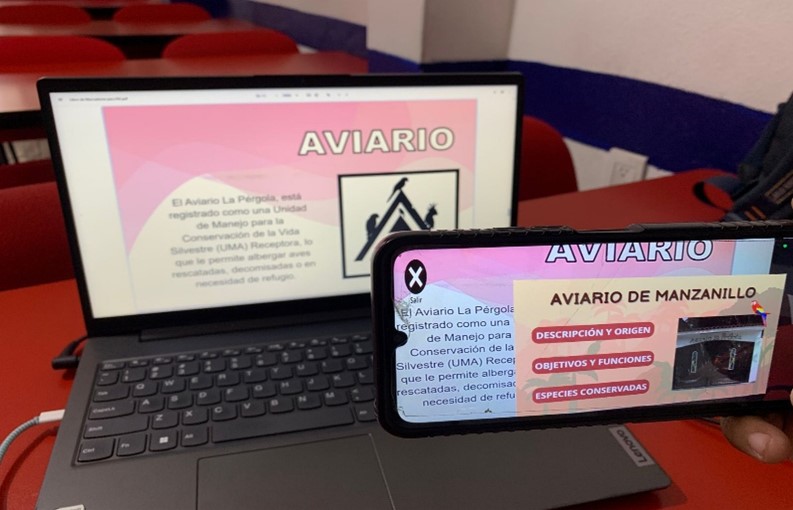 Figura 6. Menú resultante de la sección Aviario.