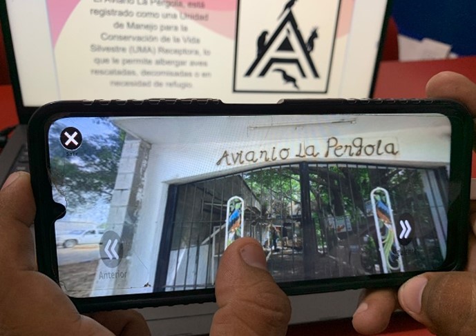 Figura 9.  Recorrido virtual - Entrada al aviario.