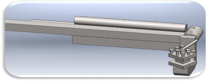 Figura 10. Modelado en Solidworks de herramental de corte.